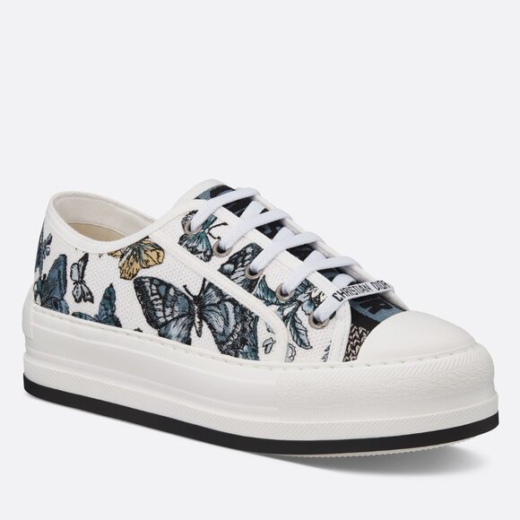 DIOR WALK'N Mexico Butterfly Floral Platform Lace Up Low Top Sneakers Shoes - Picture 1 of 15